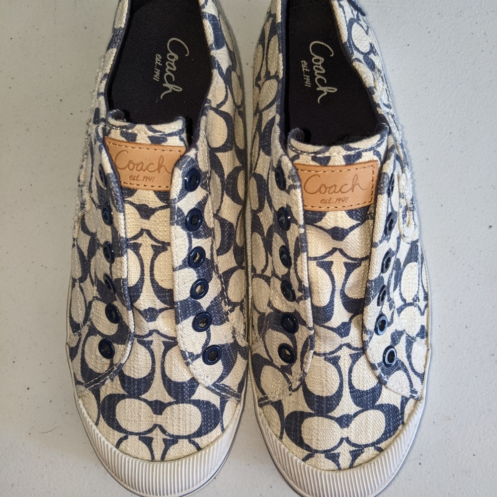 Coach Keeley shoes blue and white  9.5